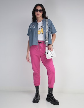 Playera manga corta Karl Lagerfeld Paris cuello redondo para mujer