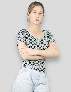 Blusa Malabis manga corta para mujer