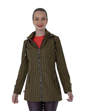 Gabardina Impermeable Con Capucha Shyla Para Mujer