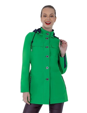 Gabardina Impermeable Con Capucha Shyla Para Mujer