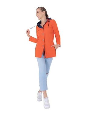 Gabardina impermeable con capucha Shyla para mujer
