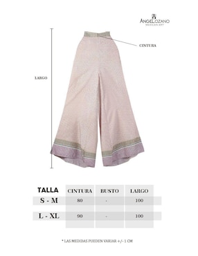 Pantalón relaxed Angelozano amplio para mujer