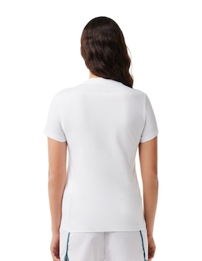 Playera manga corta Lacoste cuello redondo para mujer