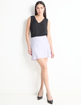 Falda mini French Connection a la cintura