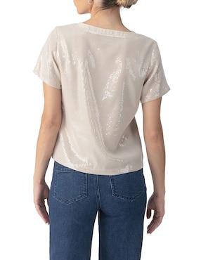 Playera manga corta Sanctuary cuello redondo para mujer