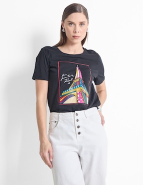 Blusa Karl Lagerfeld Paris Manga Corta Para Mujer