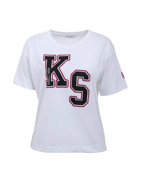 Playera Manga Corta K-swiss Cuello Redondo Para Mujer