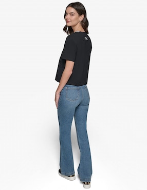Playera manga corta Karl Lagerfeld Paris cuello redondo para mujer