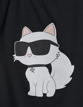 Playera manga corta Karl Lagerfeld Paris cuello redondo para mujer