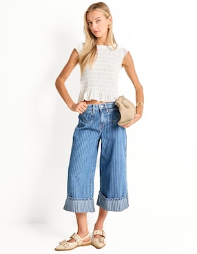 Blusa Free People manga corta para mujer
