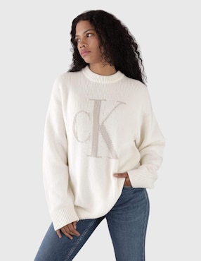 Suéter Calvin Klein Cuello Redondo Para Mujer