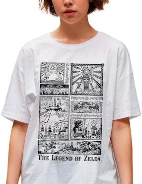 Playera manga corta Nintendo cuello redondo para mujer