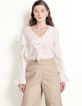 Blusa Kur.Kuma manga larga para mujer