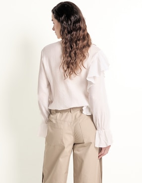 Blusa Kur.Kuma manga larga para mujer