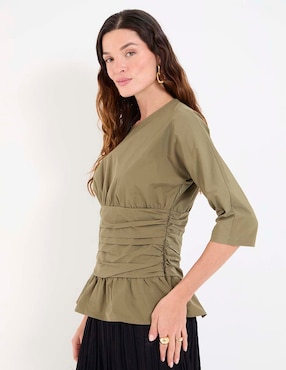 Blusa Kur.Kuma manga 3/4 para mujer