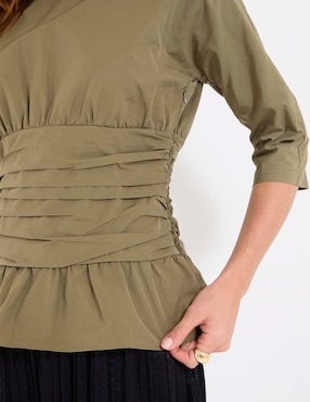 Blusa Kur.Kuma manga 3/4 para mujer