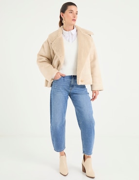 Jeans straight Kur.Kuma corte cintura baja para mujer