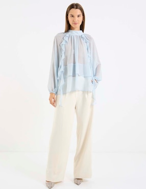 Blusa Kur.Kuma manga larga para mujer