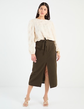 Blusa Kur.Kuma manga larga para mujer