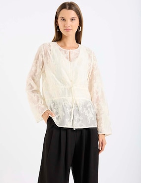 Blusa Kur.Kuma manga larga para mujer