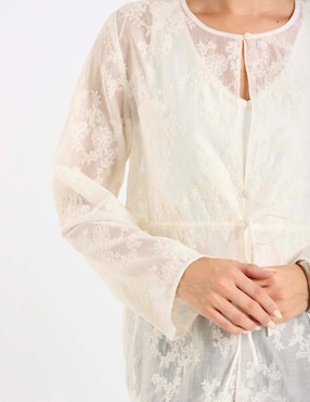 Blusa Kur.Kuma manga larga para mujer