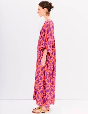 Vestido largo casual Rapsodia Ves Rose Blur para mujer