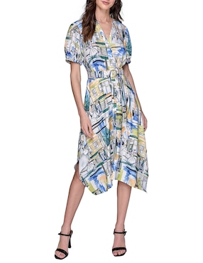 Vestido midi casual Karl Lagerfeld Paris para mujer