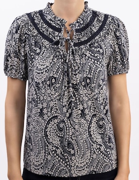 Blusa Nautica manga corta para mujer