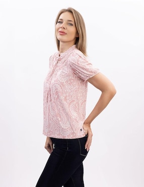 Blusa Nautica manga corta para mujer