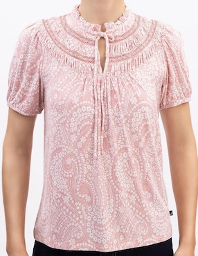 Blusa Nautica manga corta para mujer