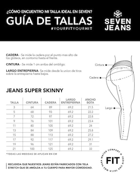 Jeans ultra skinny Seven Jeans para mujer