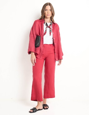 Camisa Scotch & Soda de lino manga larga para mujer