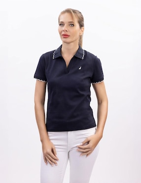 Playera tipo polo Nautica para mujer