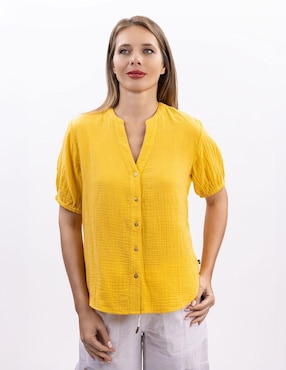 Blusa Nautica manga al codo para mujer