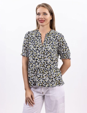 Blusa Nautica manga al codo para mujer