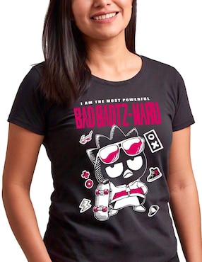 Playera manga corta Sanrio cuello redondo para mujer