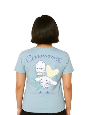 Playera manga corta Sanrio cuello redondo para mujer