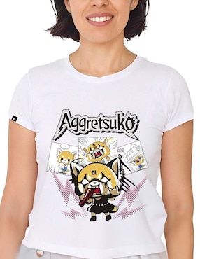 Playera manga corta Sanrio cuello redondo para mujer