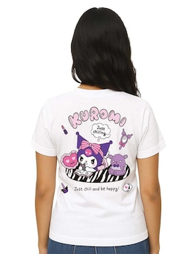 Playera manga corta Sanrio cuello redondo para mujer