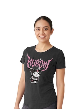 Playera manga corta Sanrio cuello redondo para mujer