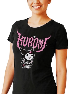 Playera manga corta Sanrio cuello redondo para mujer