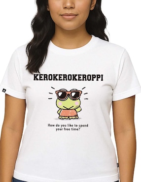 Playera manga corta Sanrio cuello redondo para mujer