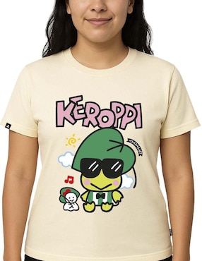 Playera manga corta Sanrio cuello redondo para mujer