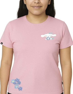 Playera manga corta Sanrio cuello redondo para mujer