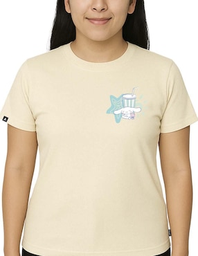 Playera manga corta Sanrio cuello redondo para mujer