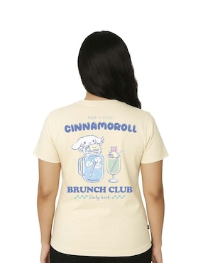Playera manga corta Sanrio cuello redondo para mujer