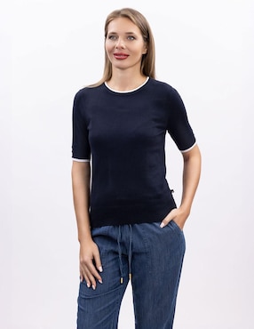 Blusa Nautica manga corta para mujer