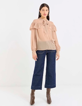 Blusa Sanctuary manga larga para mujer