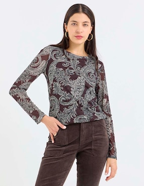 Blusa Sanctuary manga larga para mujer