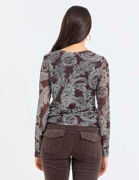 Blusa Sanctuary manga larga para mujer